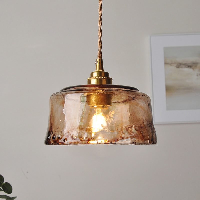 Sophie Amber Alabaster Glas Messing Pendelleuchte