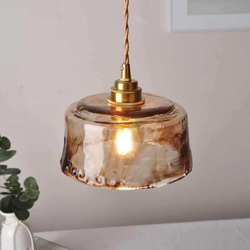 Sophie Amber Alabaster Glas Messing Pendelleuchte