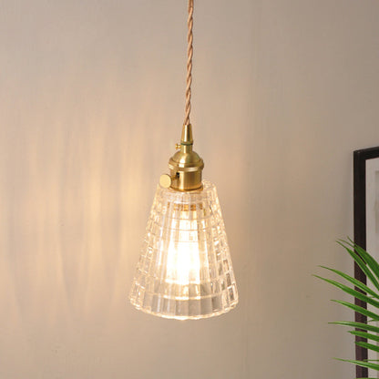 Lucienne Prismatic Glass Brass Bedside Wall Lamp