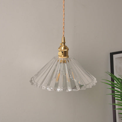 Lucienne Prismatic Glass Brass Bedside Wall Lamp
