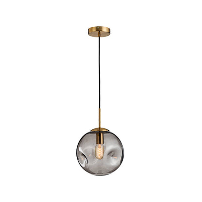 Thérèse Modern Dimpled Sphere Glass Pendant Light