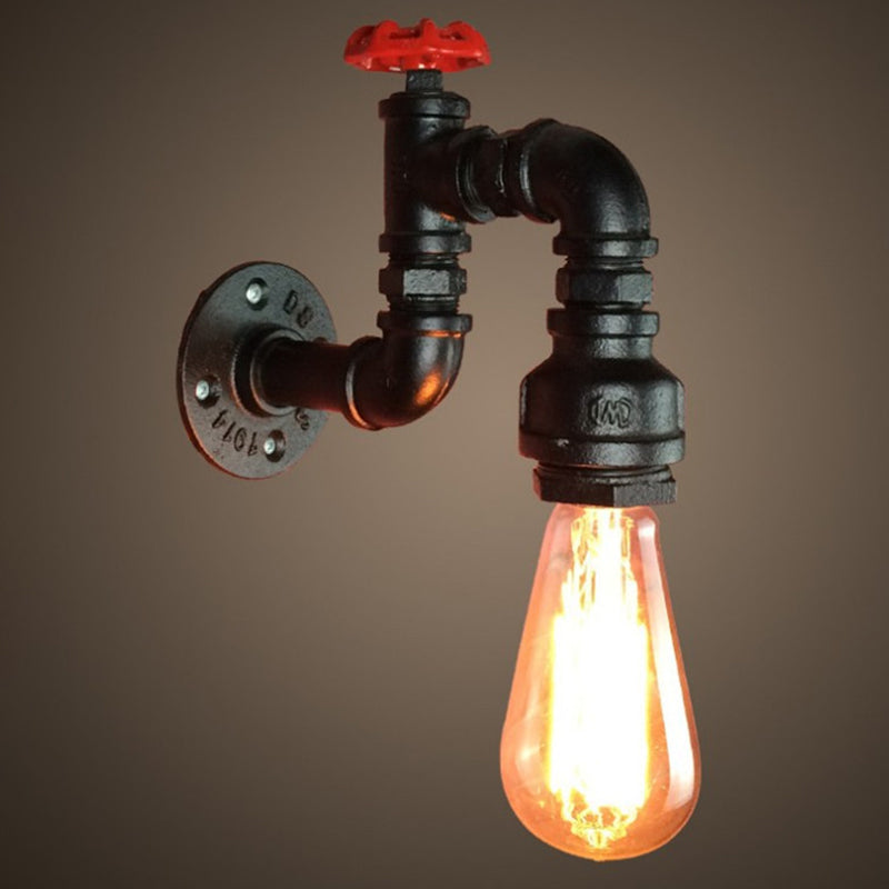 Éloïse Schwarze Wasserhahn Steampunk Wandleuchte