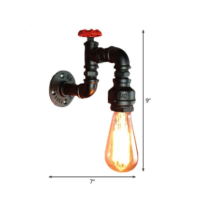 Éloïse Schwarze Wasserhahn Steampunk Wandleuchte