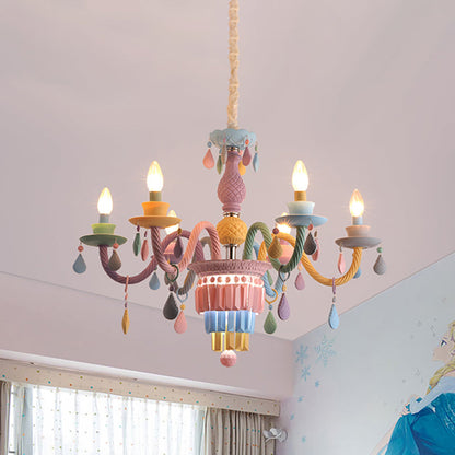 Camille Multi-Color Teardrop Chandelier for Kids’ Room