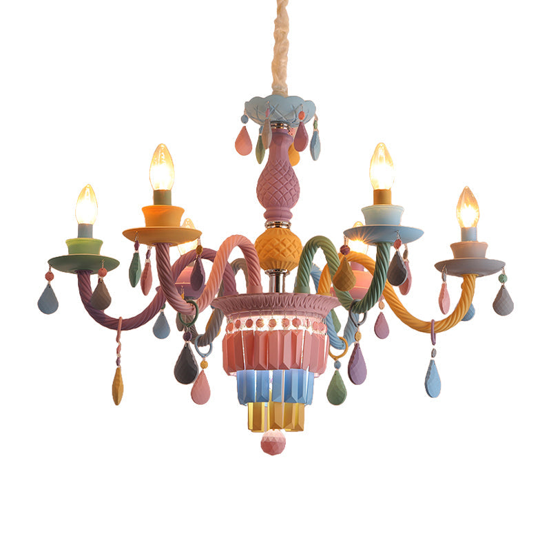 Camille Multi-Color Teardrop Chandelier for Kids’ Room
