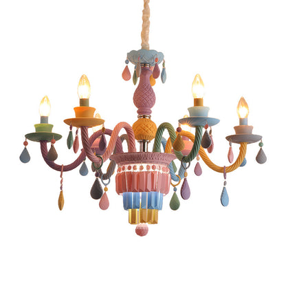 Camille Multi-Color Teardrop Chandelier for Kids’ Room