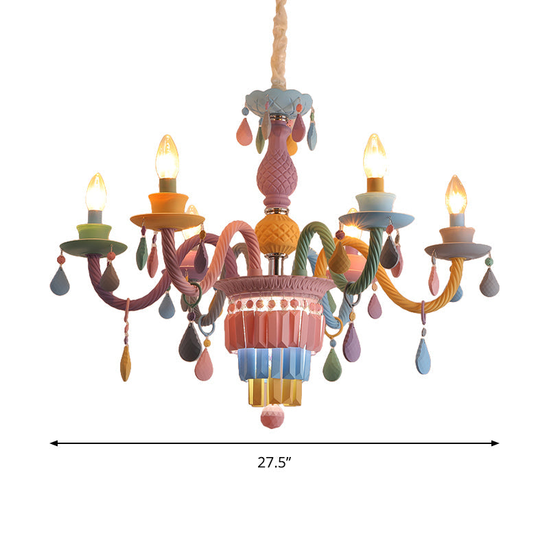 Camille Multi-Color Teardrop Chandelier for Kids’ Room