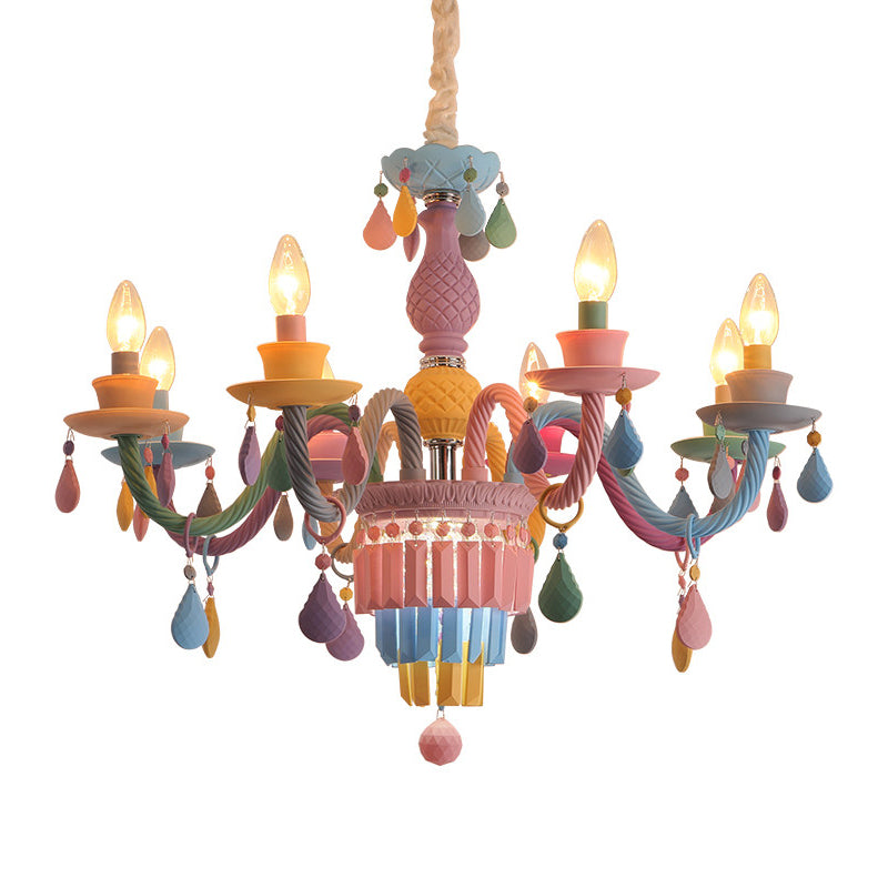 Camille Multi-Color Teardrop Chandelier for Kids’ Room