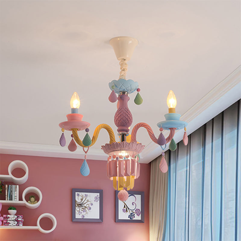 Camille Multi-Color Teardrop Chandelier for Kids’ Room