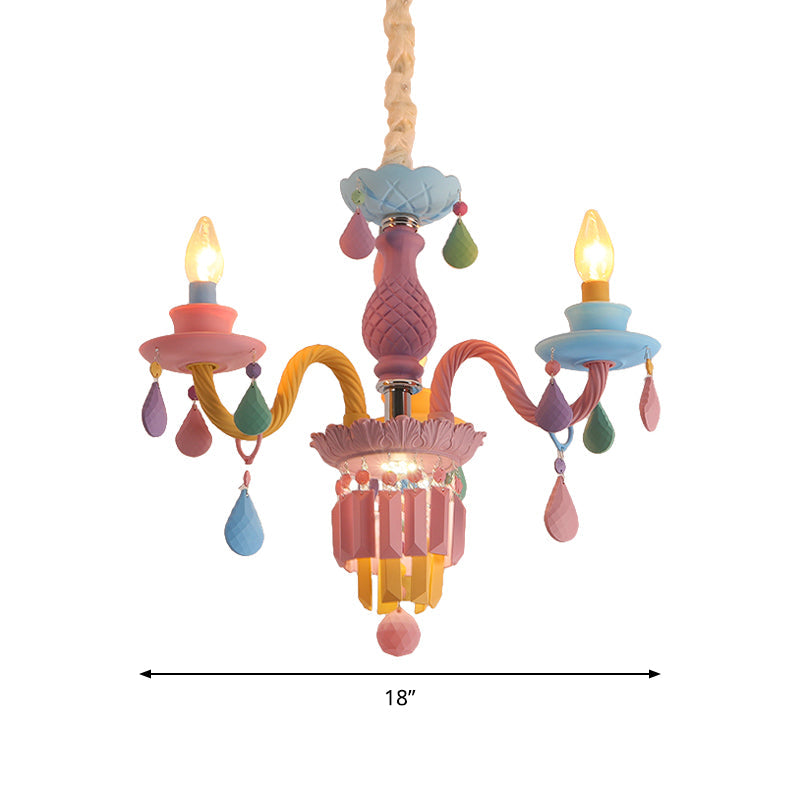 Camille Multi-Color Teardrop Chandelier for Kids’ Room