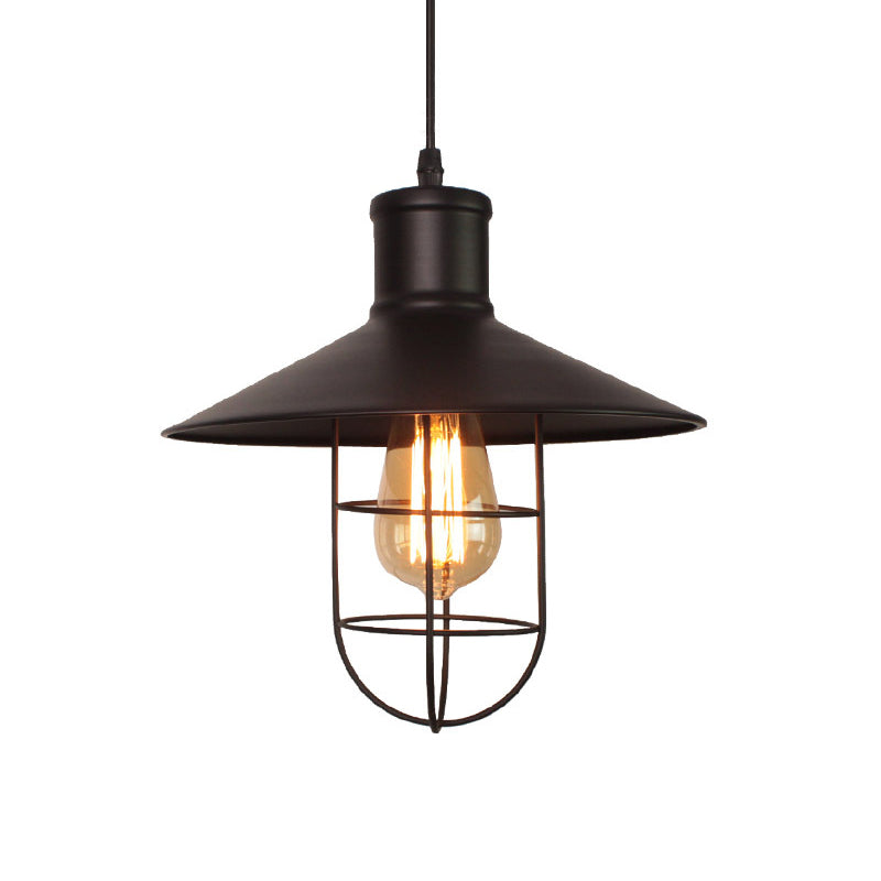Lucienne Saucer Cage Pendelleuchte Schwarz Industrial Hängelampe