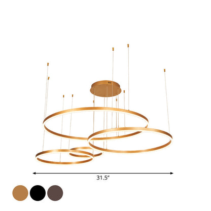 Colette Metallblasenring LED-Kronleuchter