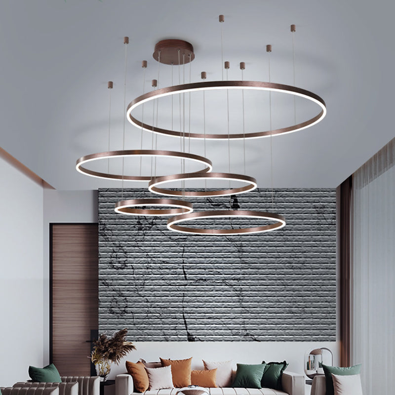 Colette Metallblasenring LED-Kronleuchter