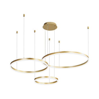 Isabelle Gestufter Ring LED-Kronleuchter in Gold Coffee