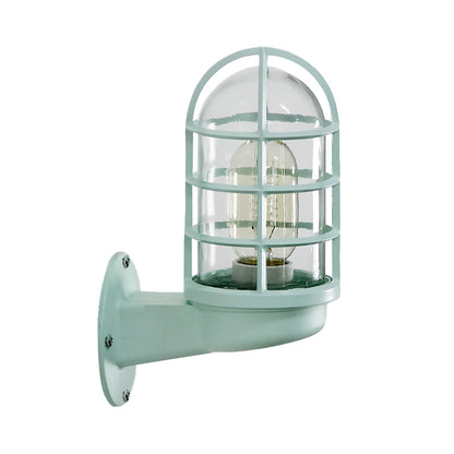 Amélie Industrial Glass Cage Wall Lamp Pink/Blue/Rust