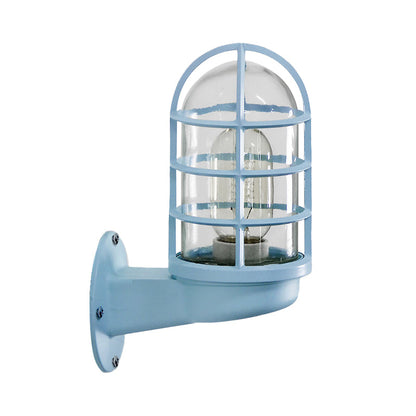 Amélie Industrial Glass Cage Wall Lamp Pink/Blue/Rust