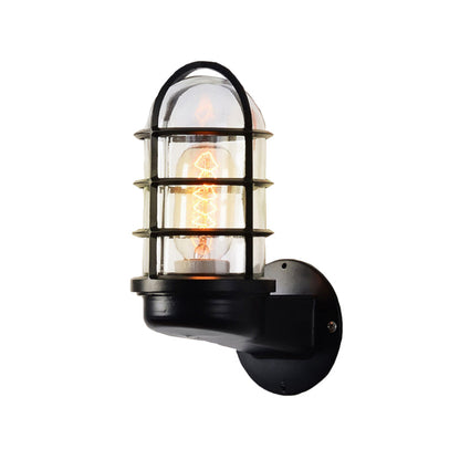 Amélie Industrial Glass Cage Wall Lamp Pink/Blue/Rust