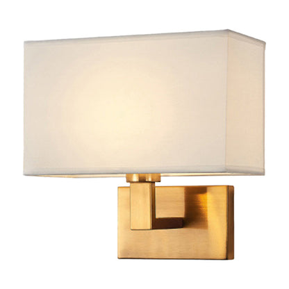 Madeleine Cuboid Stoffwandleuchte Schwarz/Gold Arm
