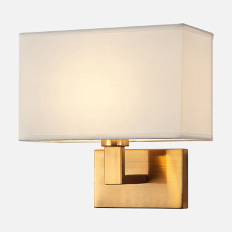 Madeleine Cuboid Stoffwandleuchte Schwarz/Gold Arm