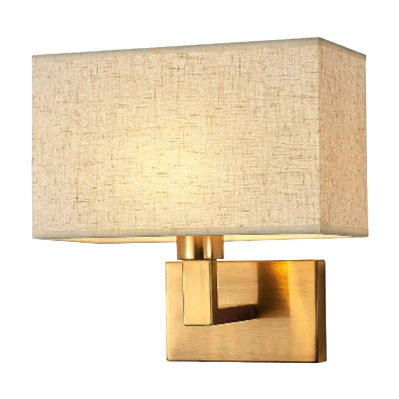 Madeleine Cuboid Stoffwandleuchte Schwarz/Gold Arm