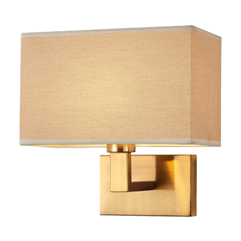 Madeleine Cuboid Stoffwandleuchte Schwarz/Gold Arm