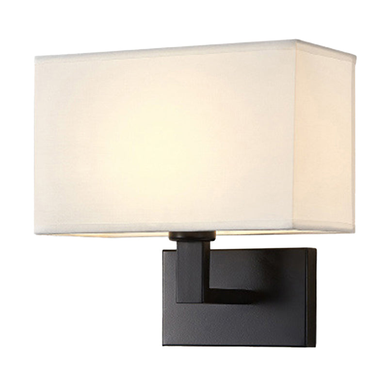 Madeleine Cuboid Stoffwandleuchte Schwarz/Gold Arm