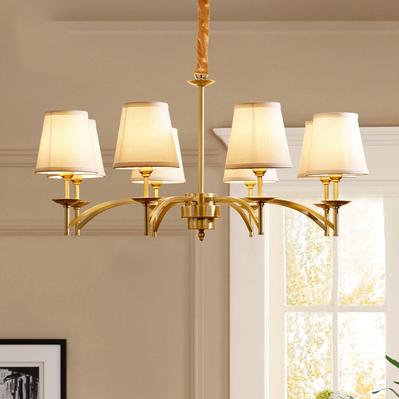 Geneviève Gold Fabric Chandelier