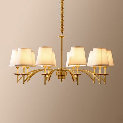 Geneviève Gold Fabric Chandelier