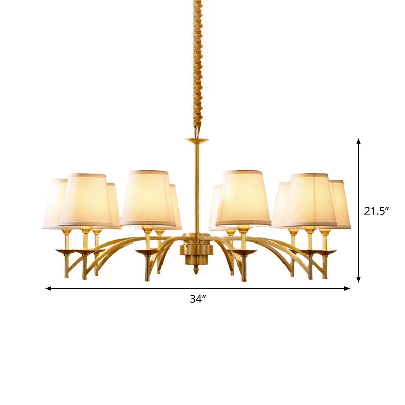 Geneviève Gold Fabric Chandelier