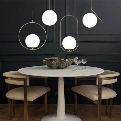 Elena Scandinavian Glass Pendant Light