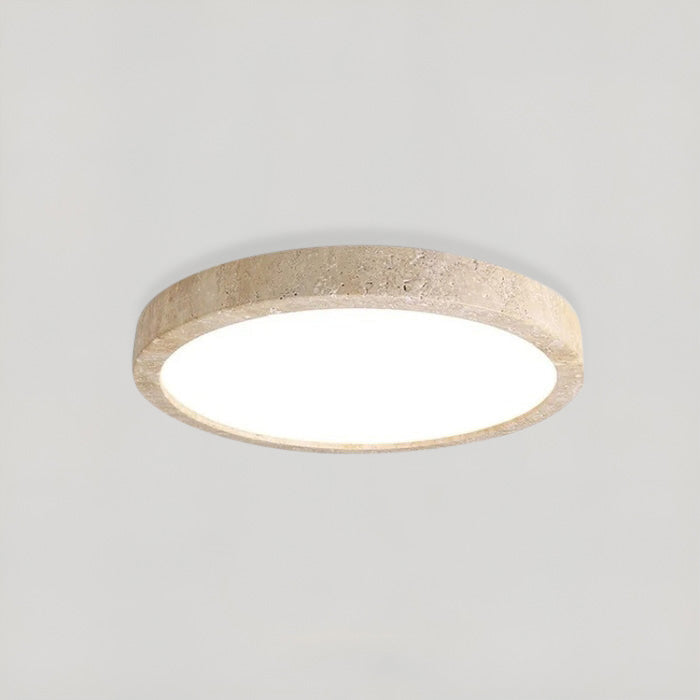 Juliette Ellipse Travertine Stone Ceiling Light