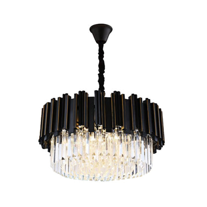 Sabrina Black Drum Kristall Kronleuchter