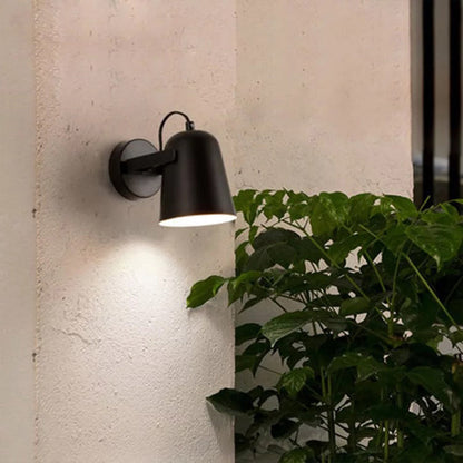 Sophie Nordic Wall Lamp with Rotatable Bell Shade and Wood Accent