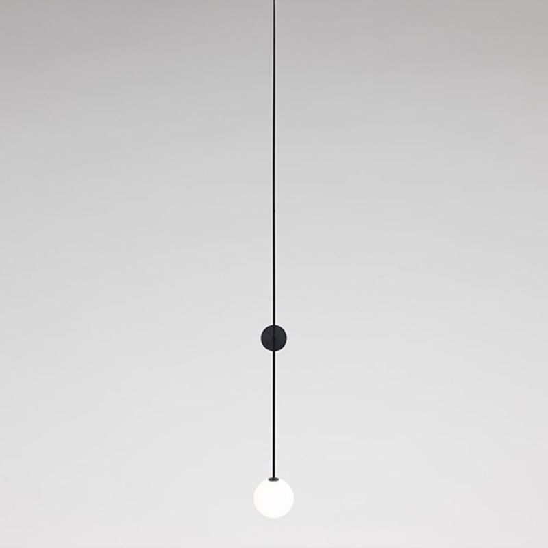 Elodie Orb Glass Corridor Wall Light Pencil Arm