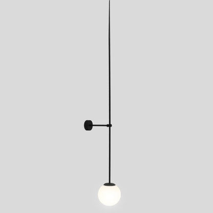 Elodie Orb Glass Corridor Wall Light Pencil Arm