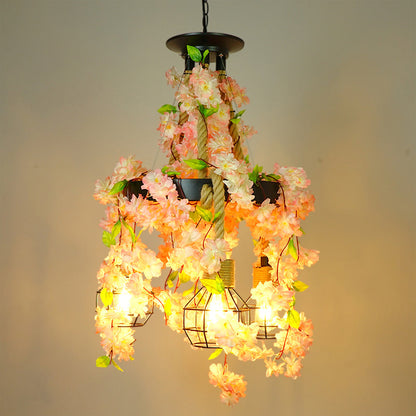 Élise Grenade Cage Iron Pendant Chandelier