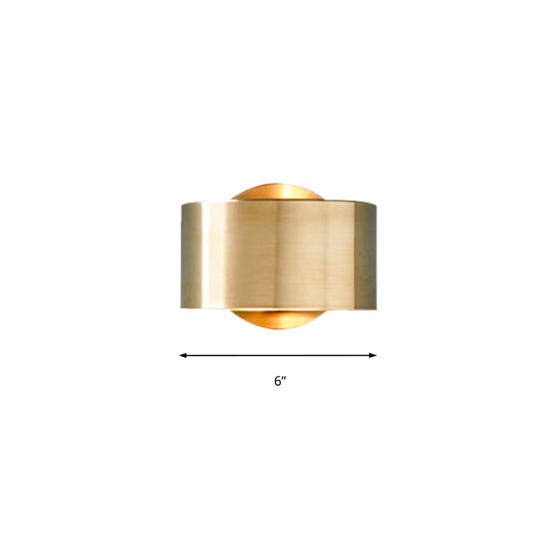 Camille Gold Half Cylinder Wall Light Sconce