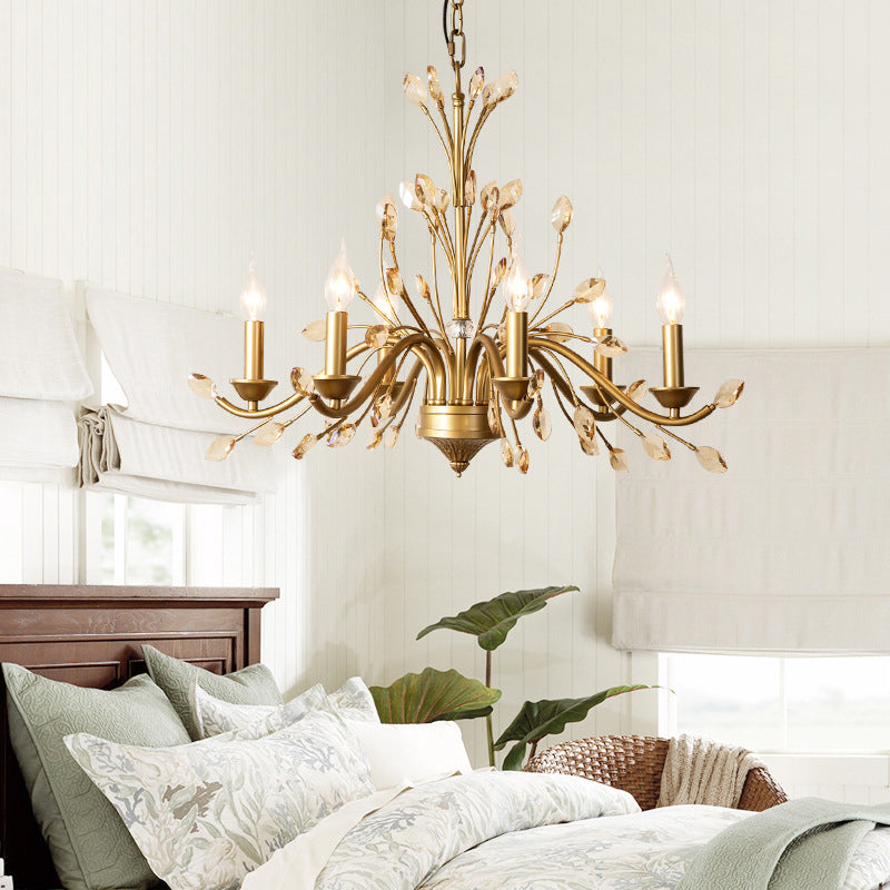 Sophie Amber Crystal Branch Chandelier