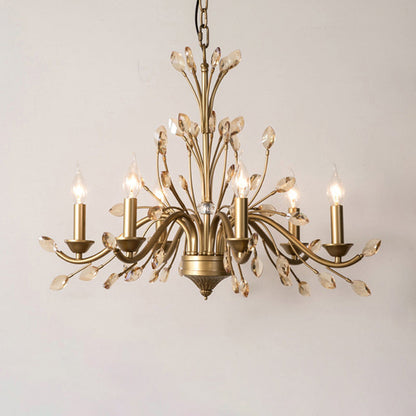 Sophie Amber Crystal Branch Chandelier