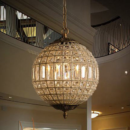 Aurélie Crystal Globe Französischer Landhaus-Hängeleuchter