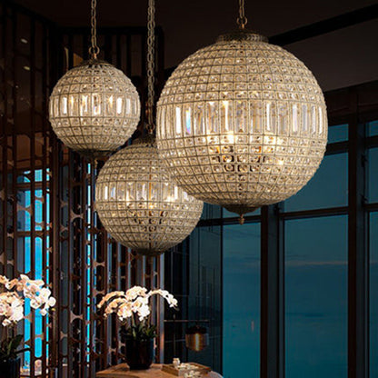 Aurélie Crystal Globe Französischer Landhaus-Hängeleuchter
