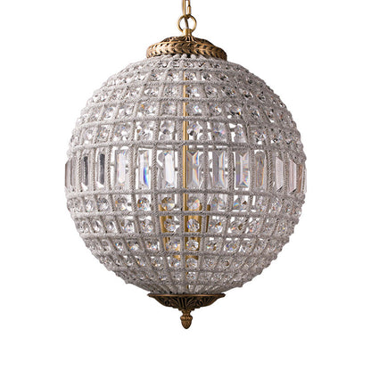Aurélie Crystal Globe Französischer Landhaus-Hängeleuchter