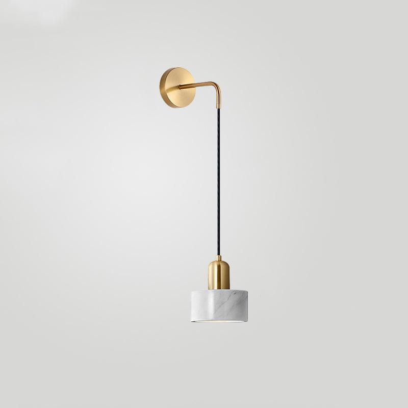 Camélia Marmor Trommel LED Wandleuchte