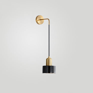 Camélia Marble Drum LED Wall Light Sconce