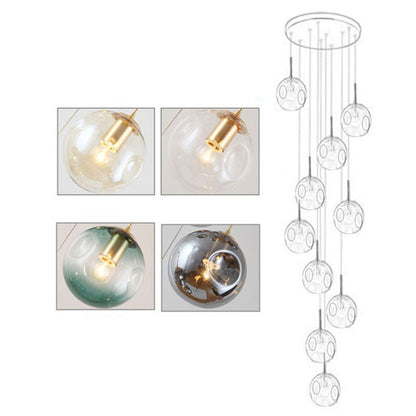 Élise Handblown Cognac Glass Multi-Light Pendant