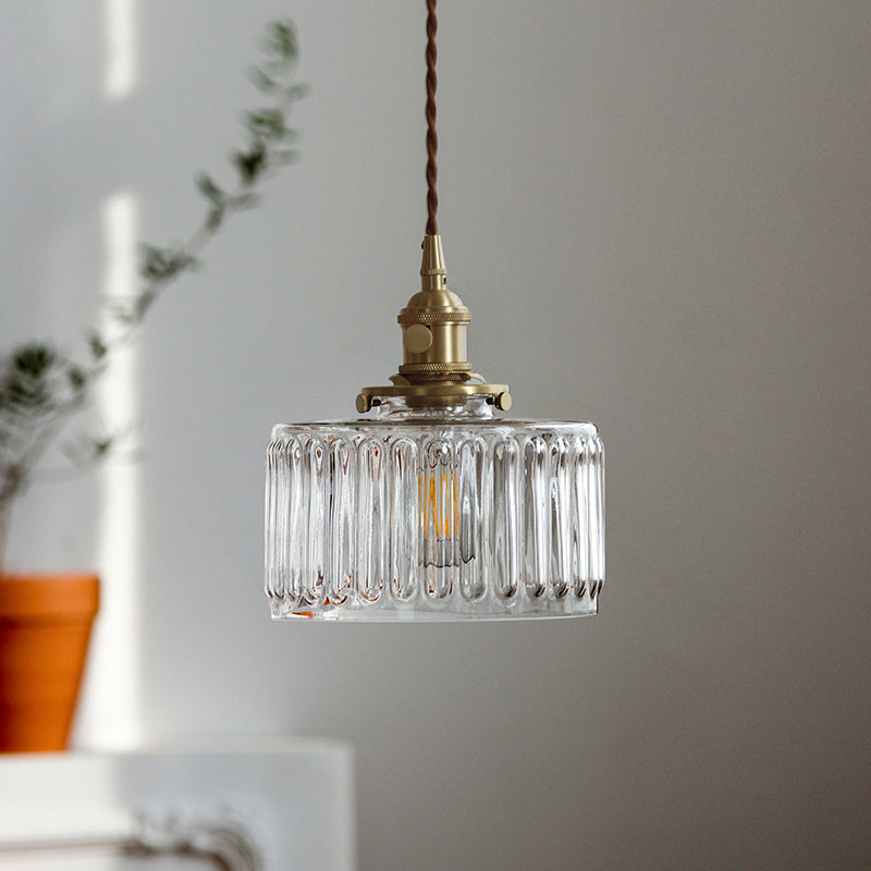 Colette Gold Trommelglas Industrie Pendelleuchte