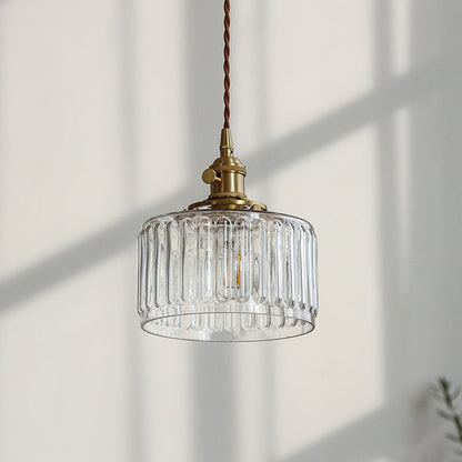Colette Gold Trommelglas Industrie Pendelleuchte