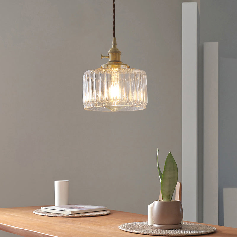 Colette Gold Trommelglas Industrie Pendelleuchte