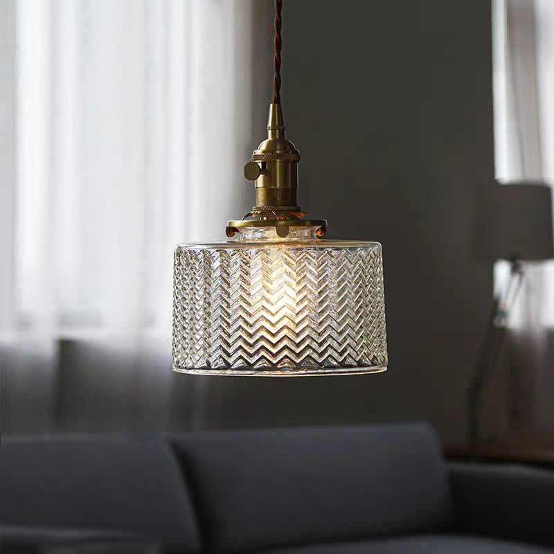 Colette Gold Trommelglas Industrie Pendelleuchte