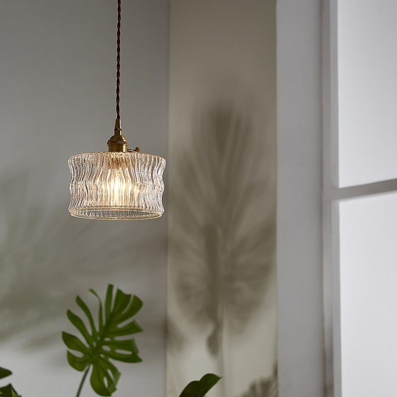 Colette Gold Trommelglas Industrie Pendelleuchte